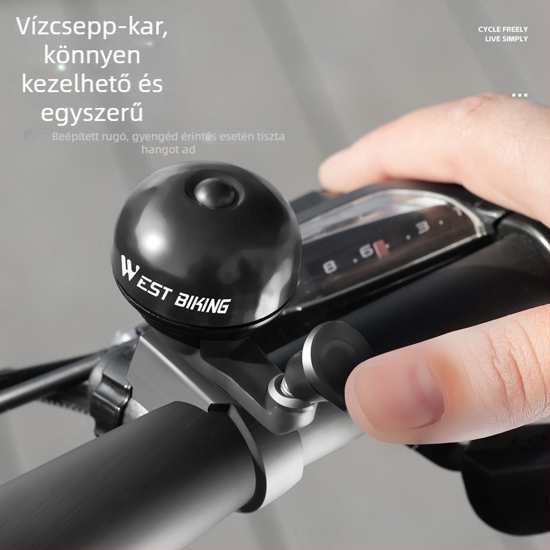 West Rider kerékpár csengő alumíniumötvözetből, hegyi és országúti kerékpárokhoz, modell Yp0706057.