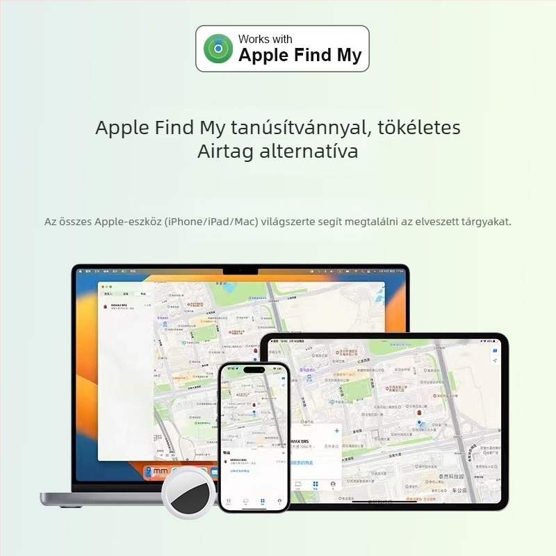Find My nyomkövető kulcsokhoz és háziállatokhoz, AirTag elvesztés elleni eszköz