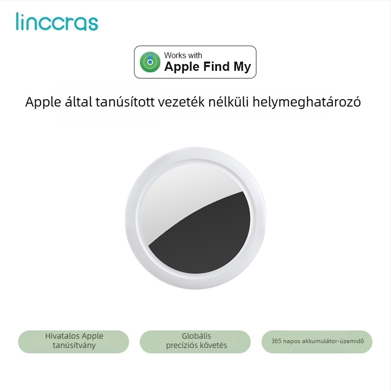 Find My nyomkövető kulcsokhoz és háziállatokhoz, AirTag elvesztés elleni eszköz
