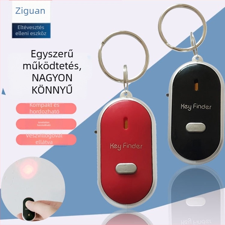 Intelligens hangvezérlésű elvesztés elleni riasztó kulcstartó helymeghatározással, fémből készült, univerzális kompatibilitás