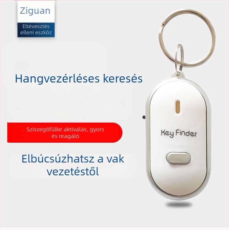 Intelligens hangvezérlésű elvesztés elleni riasztó kulcstartó helymeghatározással, fémből készült, univerzális kompatibilitás