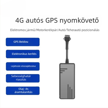 4G-s autólokátor geozónával, GPS/BeiDou, üzemanyag- és áramellátás lekapcsolása, egygombos indítás, intelligens