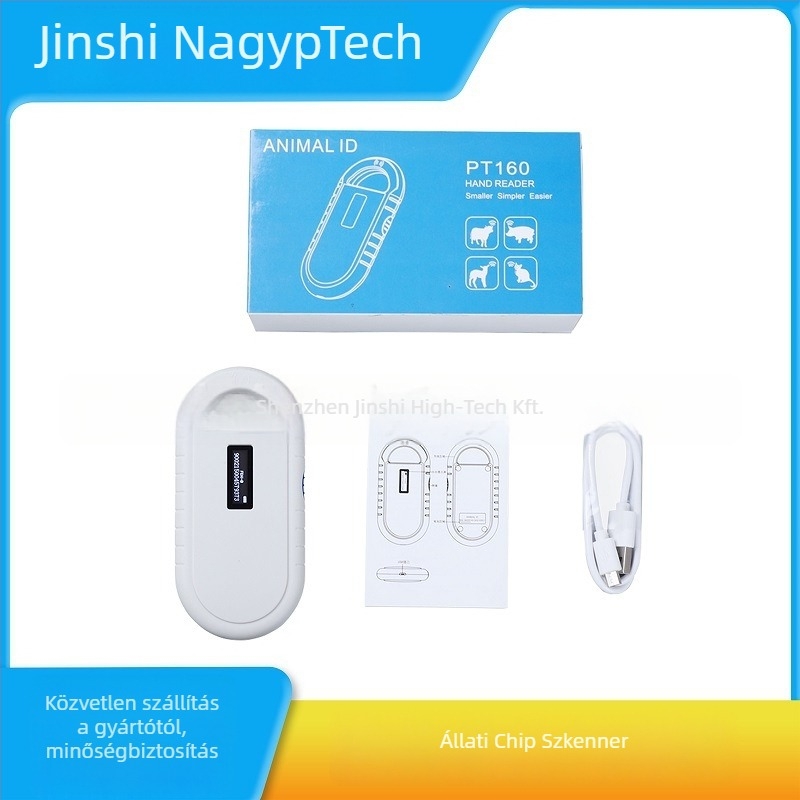 PT160 Állati chip szkenner kutyáknak, RFID címkeolvasó, intelligens kézi eszköz, Anyag: ABS, Akkumulátor: Li-Ion, Származás: Shenzhen, Márka: Gold stone high