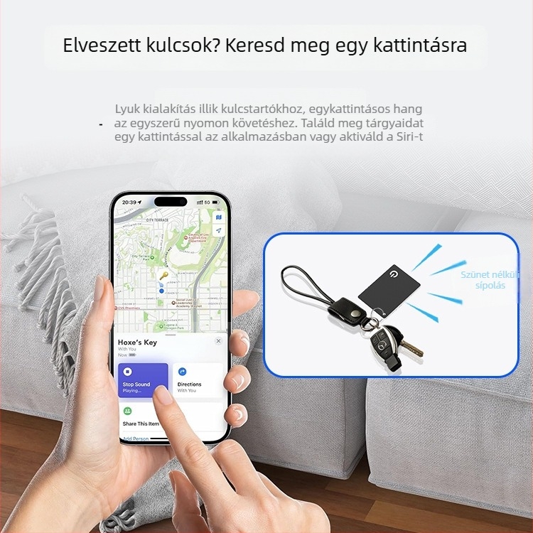 Guolink Anti-lost tracker 15 m vezeték nélküli hatótávolság, 80 mAh akkumulátor, Android NFC, pénztárca-stílusú viselés, ABS+PVC burkolat