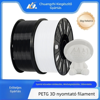 PETG 1,75 mm filament, körülbelül 990–1020 m, 3 kg tekercs 3D nyomtatáshoz