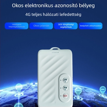 4G-es elektronikus munkabélyegző jelenlét-nyomkövetővel – Baidu térkép, GPS 5–15 m, polimer akkumulátor, termékkód Vd80