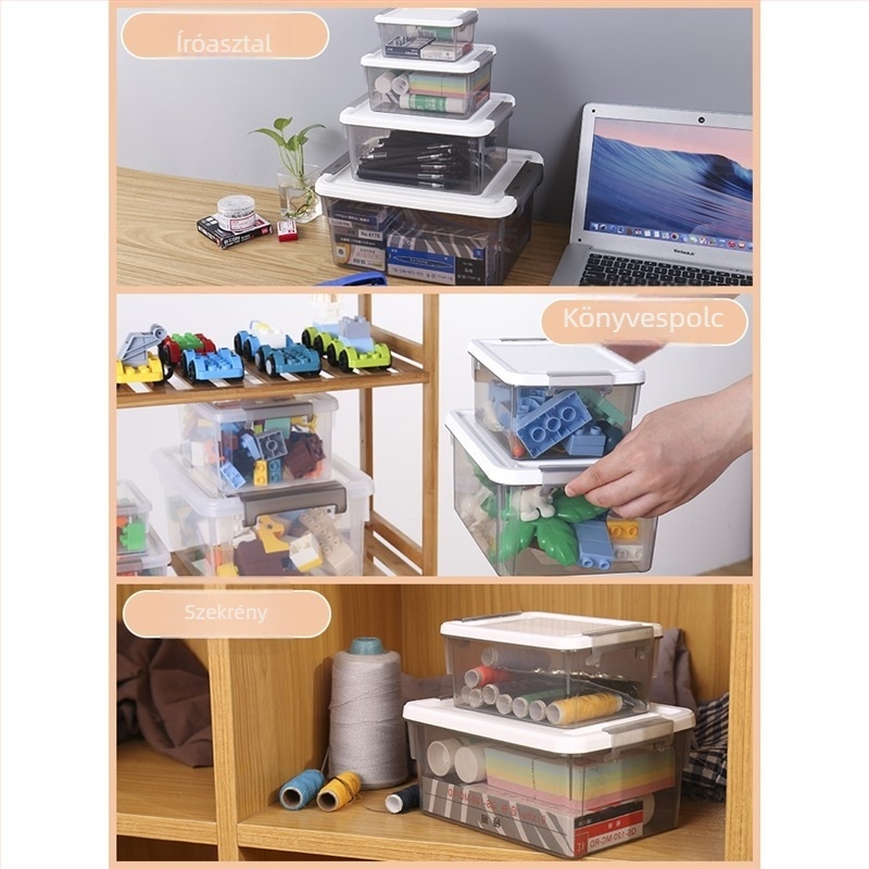 Áttetsző mini tároló LEGO alkatrészekhez – kis méretű fedeles rendező