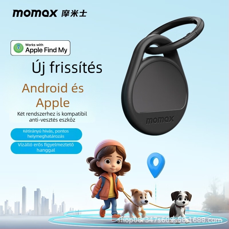 AirTag Veszteség Elleni Kiegészítő Br11 iOS-hoz — Momax, Akkumulátor kapacitás: 1, Vezeték nélküli tartomány: 1, További funkció: 1