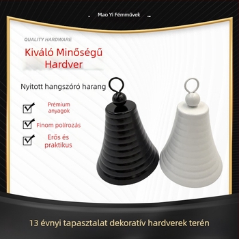Ötvözet karácsonyi harang – modern minimál stílusú kézműves dísz, testre szabható (Anyag: Ötvözet; Stílus: Modern minimál; Kategória: Harang; Testreszabható)