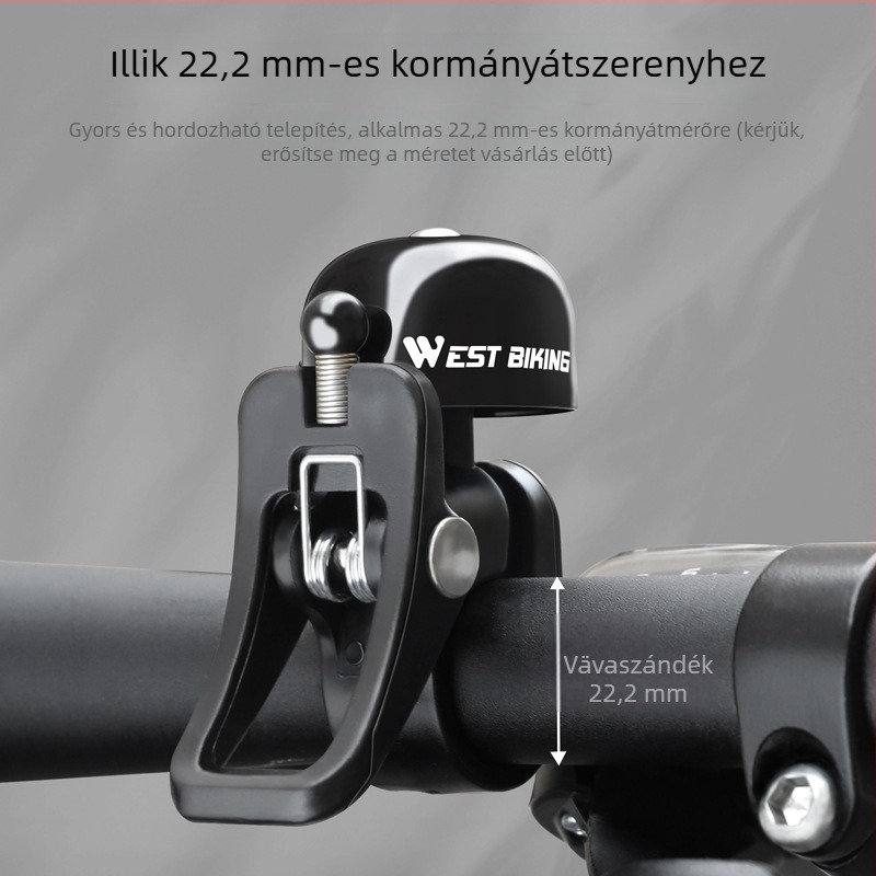 West Rider alumínium ötvözetből készült kerékpár csengő, összecsukható mountain bike csengő, modell Yp0706058