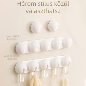 Vákuumos kampó konyhához és fürdőszobához, fúrás nélkül, ABS anyag, egykaros, modern minimalist stílus, terhelés 3–5 kg