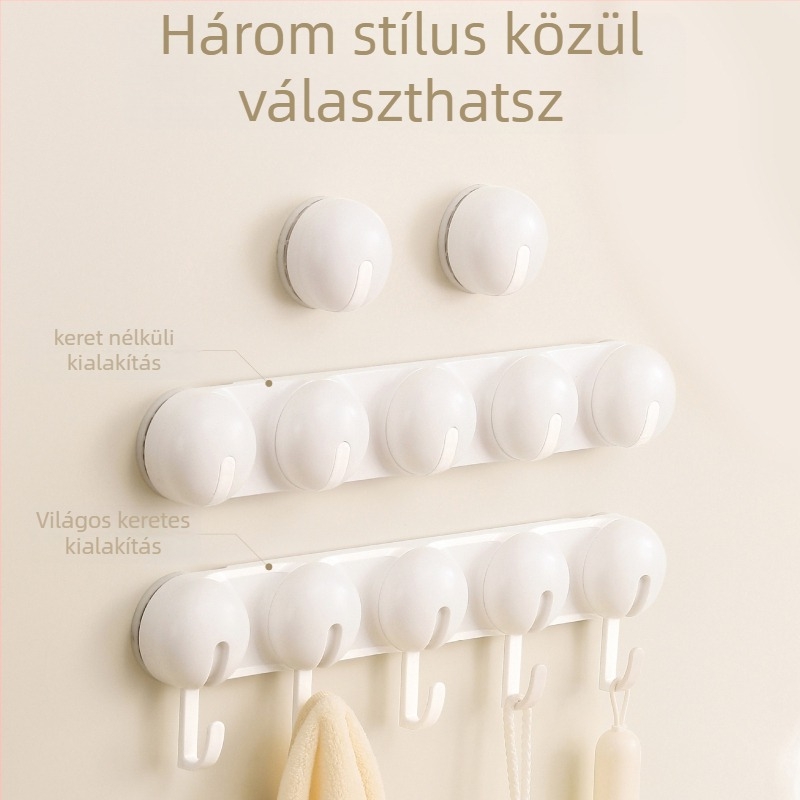 Vákuumos kampó konyhához és fürdőszobához, fúrás nélkül, ABS anyag, egykaros, modern minimalist stílus, terhelés 3–5 kg