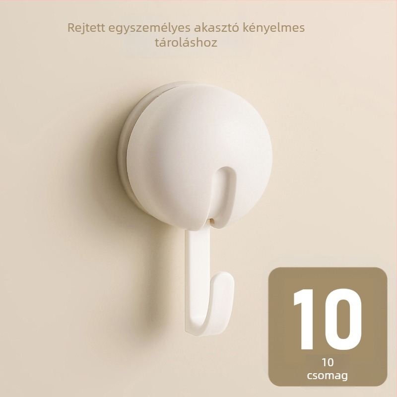Vákuumos kampó konyhához és fürdőszobához, fúrás nélkül, ABS anyag, egykaros, modern minimalist stílus, terhelés 3–5 kg