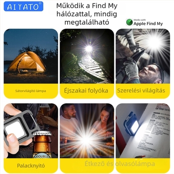 AIYATO D-01 AirTag nyomkövető, újratölthető, FindMy kompatibilis, USB 3.0, 500mAh