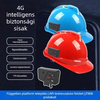 4G külső sisakhelymeghatározó GPS-szel, hangalapú bejelentkezéssel és építési helyszíni monitorozással