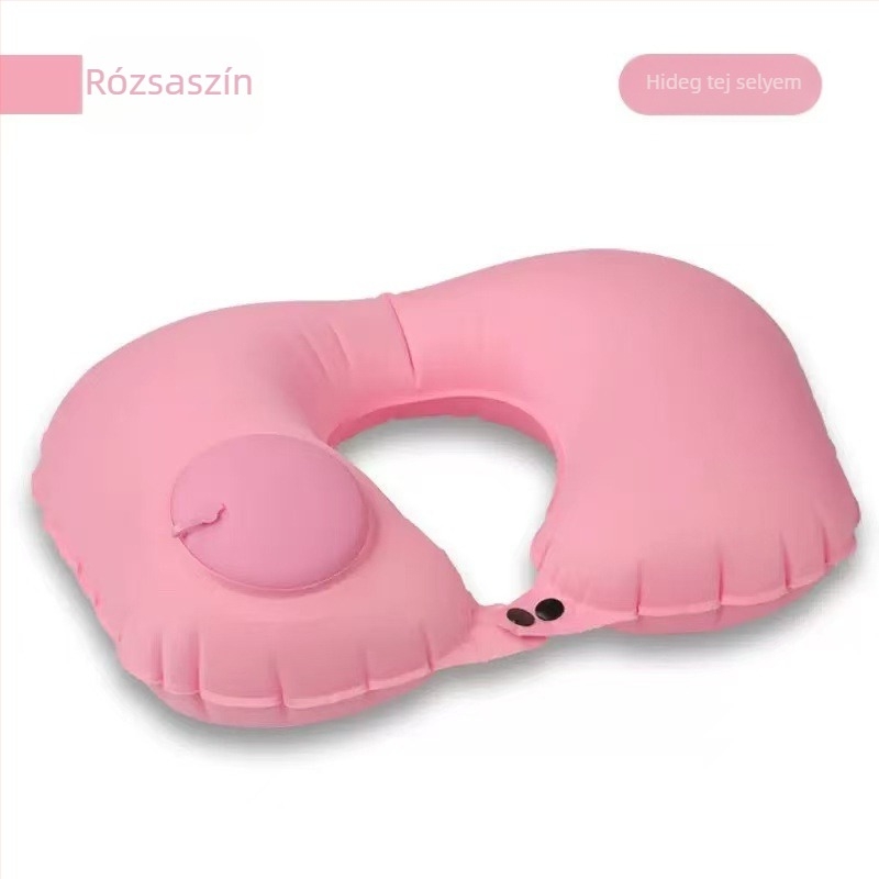 Jingcheng Felfújható utazási nyakpárna, U-alakú, TPU légzsák anyag, gázzal töltött, könnyű, 0,5 kg alatt