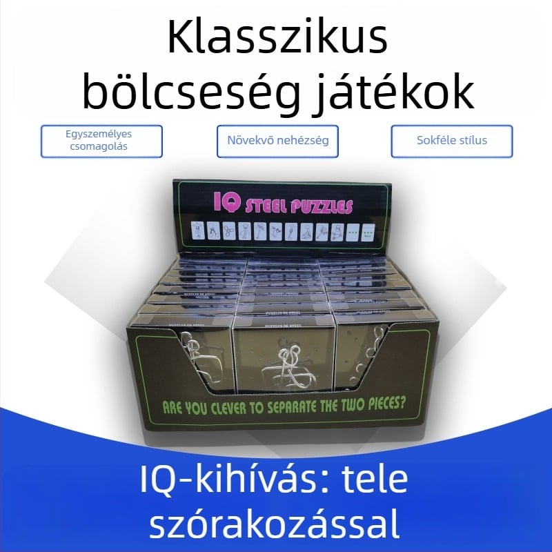 Kongming Lu Ban Lock kirakós - Fém, DC940, Oktató játék