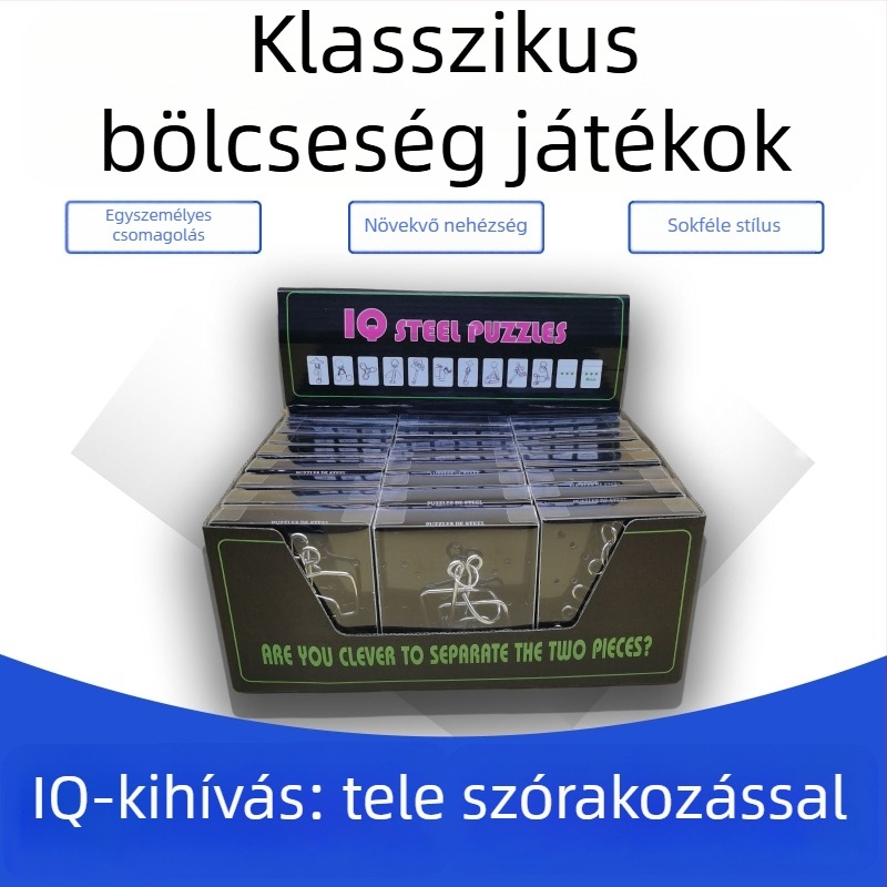 Kongming Lu Ban Lock kirakós - Fém, DC940, Oktató játék