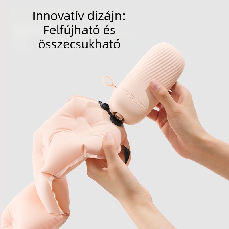 EVERYTHINK U-alakú utazópárna memóriahab töltettel, anyag Spandex-pamut, könnyű, súly alatt 0,5 kg