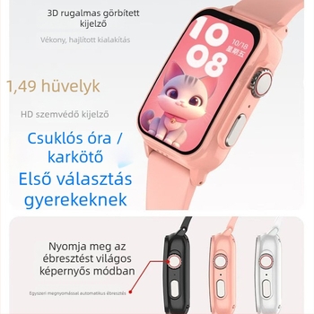 Balaqi 4G gyerekeknek készített telefonos óra GPS helymeghatározás, videohívás és kamera, szilikon szíj, vízálló, akkumulátor élettartama kevesebb mint 7 nap