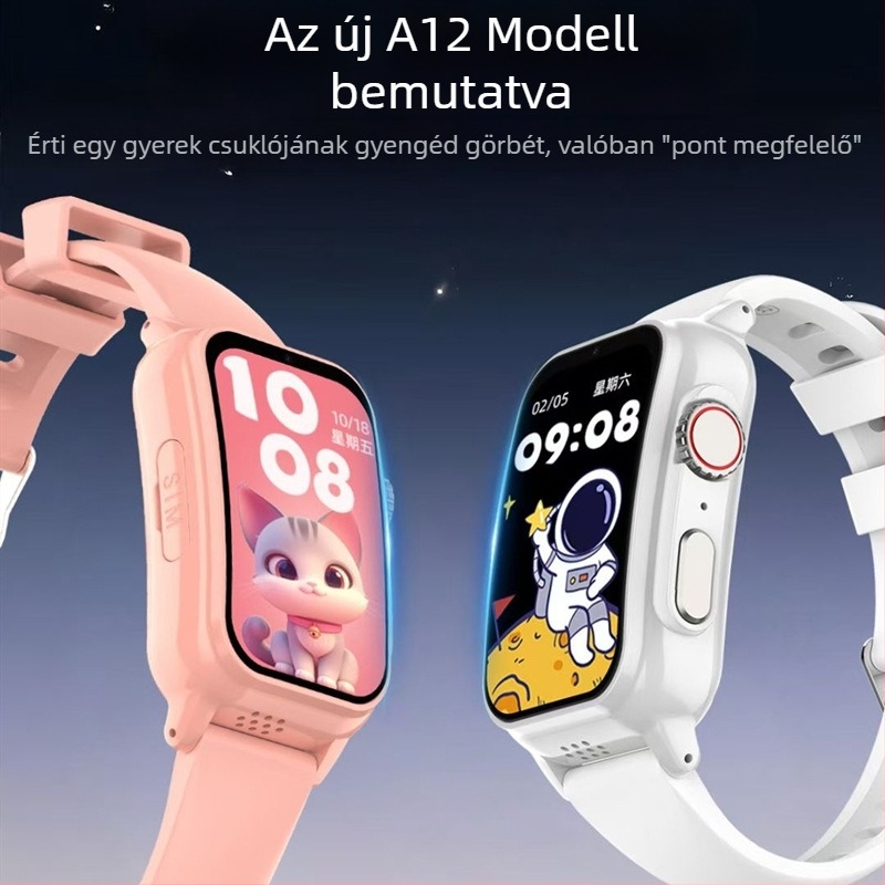 Balaqi 4G gyerekeknek készített telefonos óra GPS helymeghatározás, videohívás és kamera, szilikon szíj, vízálló, akkumulátor élettartama kevesebb mint 7 nap