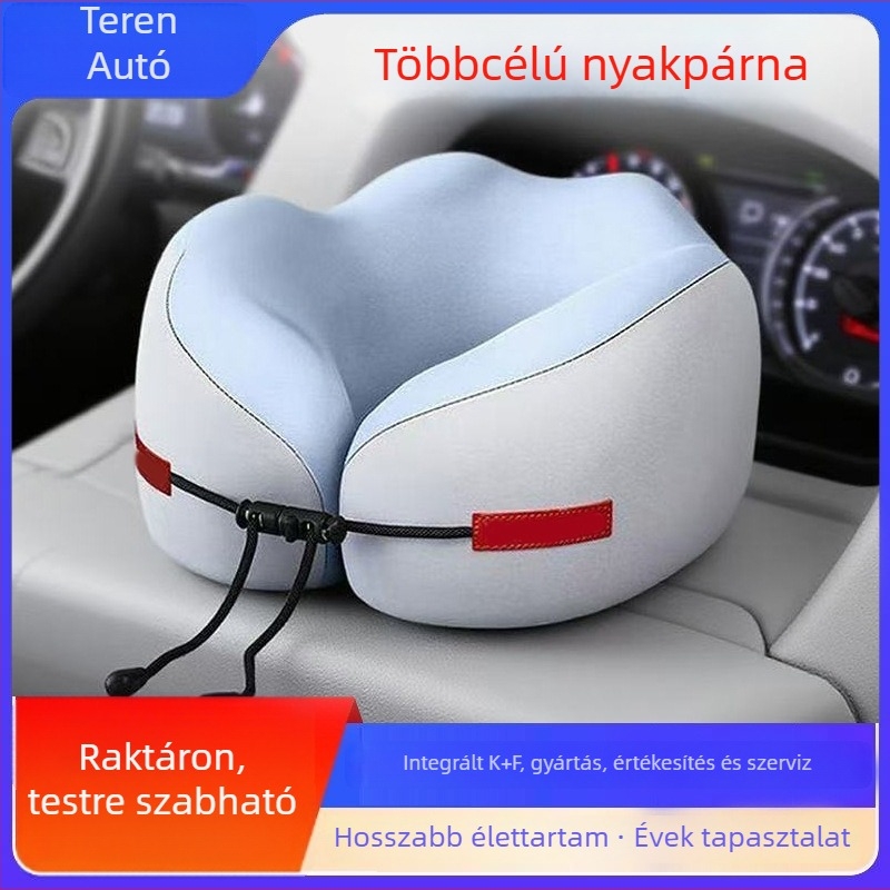 Memóriahabú U-alakú utazó nyakpárna Milk Silk anyaggal, minimalist stílus, univerzális illeszkedés