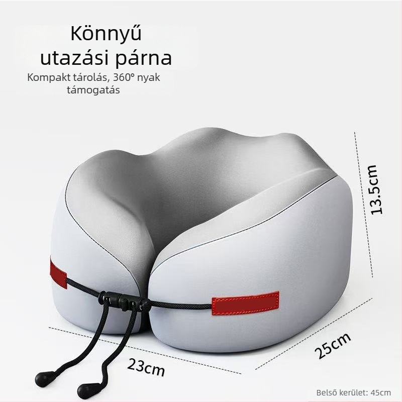 Memóriahabú U-alakú utazó nyakpárna Milk Silk anyaggal, minimalist stílus, univerzális illeszkedés