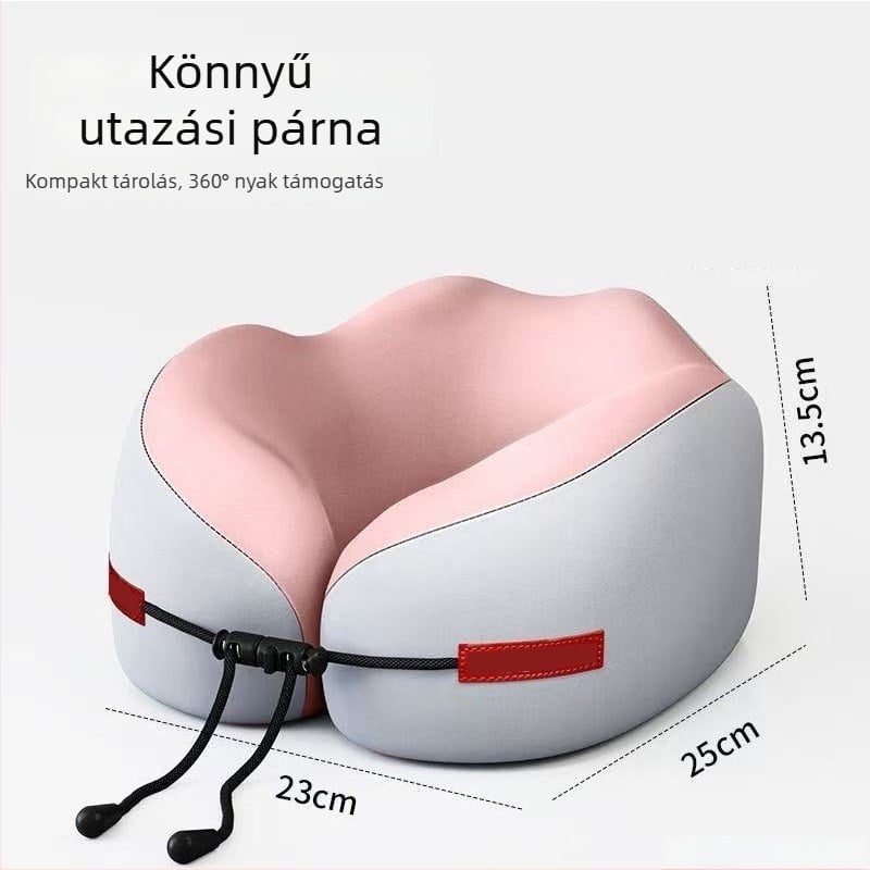 Memóriahabú U-alakú utazó nyakpárna Milk Silk anyaggal, minimalist stílus, univerzális illeszkedés
