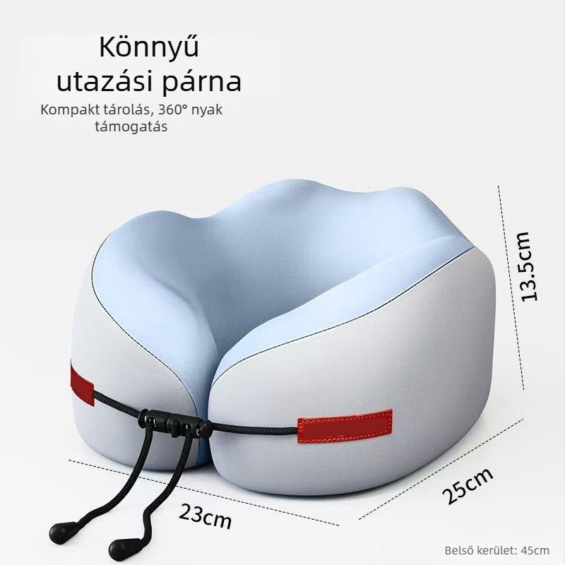 Memóriahabú U-alakú utazó nyakpárna Milk Silk anyaggal, minimalist stílus, univerzális illeszkedés
