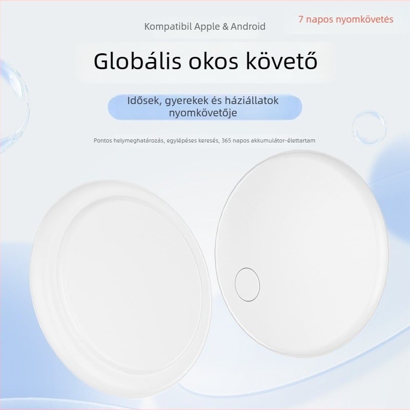 GPS nyomkövető D2 – globális lokátor Bluetooth nyomkövetéssel és riasztással, medálként viselhető, 210 mAh akkumulátor, iOS-kompatibilis