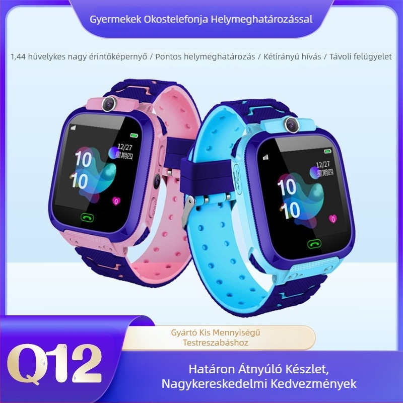 Gyerekeknek készült okosóra kamerával, iOS-kompatibilis, USB töltés, TFT téglalap alakú kijelző, akkumulátor-üzemidő kevesebb mint 7 nap