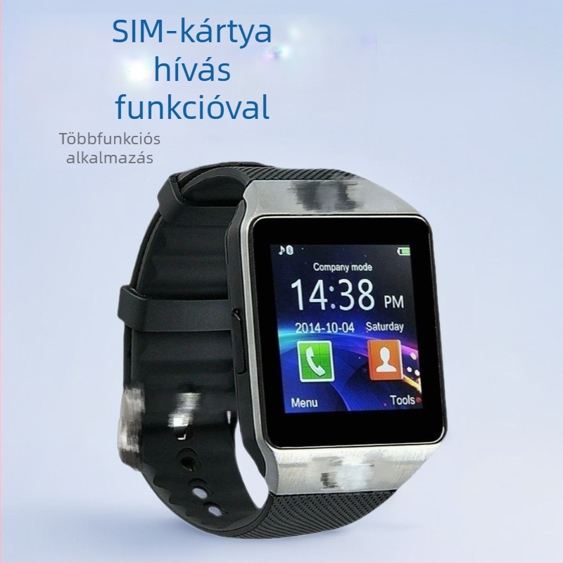 Okosóra SIM-kártyás hívásfunkcióval, Bluetooth és lépésszámláló; alumíniumötvözet ház, TFT kijelző