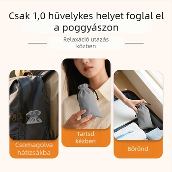 U-alakú nyakmasszírozó párna, felfújható utazáshoz, újratölthető, két masszázsfej, Crystal Velvet huzat