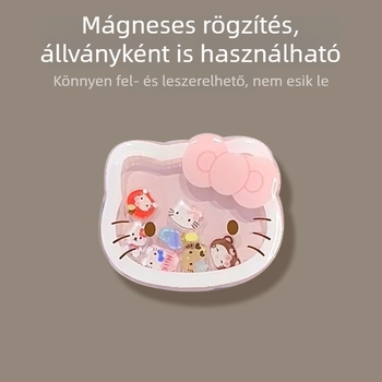 Mágneses telefon-tartó ragasztott hátlappal, rajzfilmfigura dizájn, teleszkópos állvány és gyűrűs fogantyú