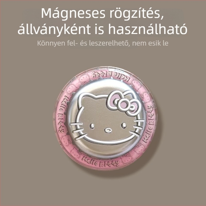 Mágneses telefon-tartó ragasztott hátlappal, rajzfilmfigura dizájn, teleszkópos állvány és gyűrűs fogantyú