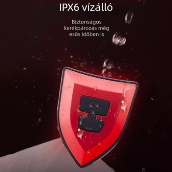 Sisakra szerelt kerékpár hátsó lámpa — USB-töltésű, vízálló, éjszakai tekeréshez hegyikerékpárra és országúti kerékpárokhoz