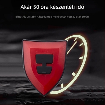 Sisakra szerelt kerékpár hátsó lámpa — USB-töltésű, vízálló, éjszakai tekeréshez hegyikerékpárra és országúti kerékpárokhoz