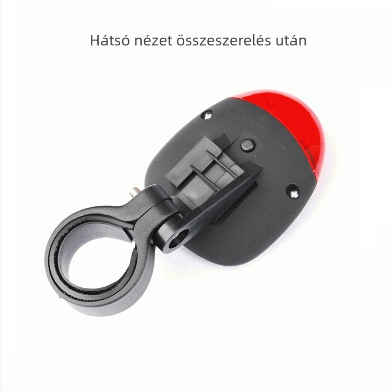 Napelemes kerékpár hátsó lámpa, 2 LED, 3 villogó mód, akkumulátor nélkül