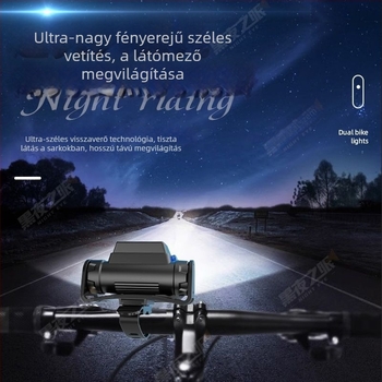 Elülső kerékpárlámpa éjszakai bringázáshoz – USB-töltéses, nagy fényerejű LED, kültéri használatra, univerzális MTB-hoz