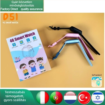 Gyerekeknek szánt okosóra videohívással, 4G SIM-kártya, LBS + Wi‑Fi helymeghatározás, AMOLED érintőképernyő, akkumulátor 7–14 nap