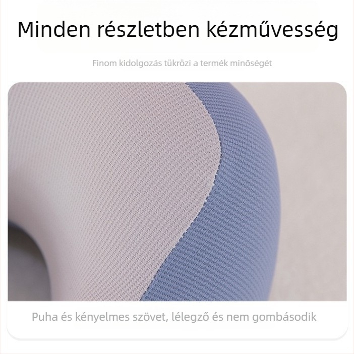 U-alakú memóriahabos utazópárna (Töltet: memóriahab; Alak: U-forma; Alkalmas minden korosztály számára; Stílus: modern minimalist)