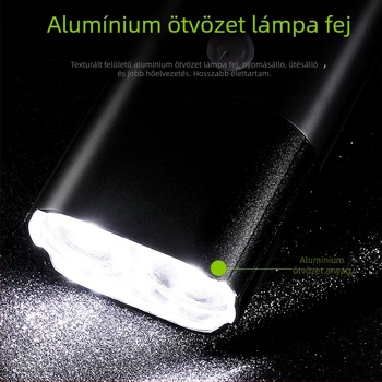 BSK alumínium ötvözetű első kerékpárfény, USB-töltésű, MTB és országúti kerékpárokhoz
