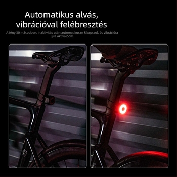 XOSS XR01 XRPRO kerékpár hátsó lámpa út- és hegyi kerékpárokhoz, újratölthető, féklámpa funkcióval, okos éjszakai világítás