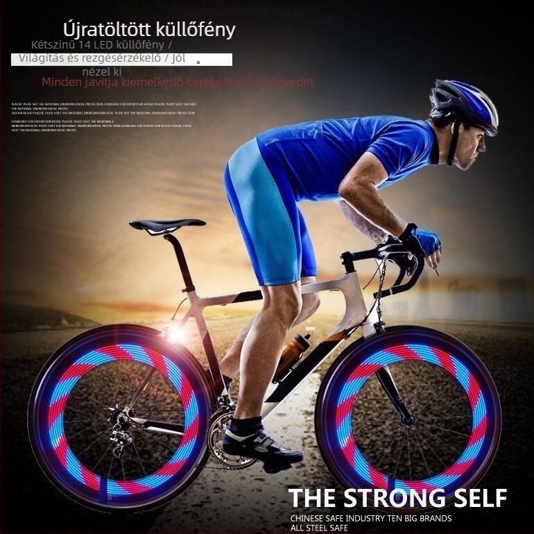 Intelligens szenzoros küllőfény kerékpárhoz — dekoratív kerékfény hegymászó kerékpárhoz, éjszakai villogás