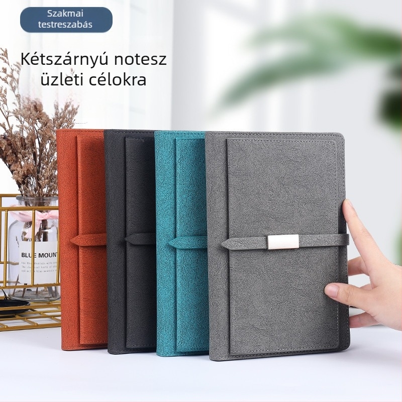Műbőr borítású notesz, 200 oldal, ragasztott kötés, erdőpapír, modell ms-60