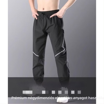 Férfiaknak lazító sportnadrág fleece-béléssel, középső derék, gyorsan száradó poliészter