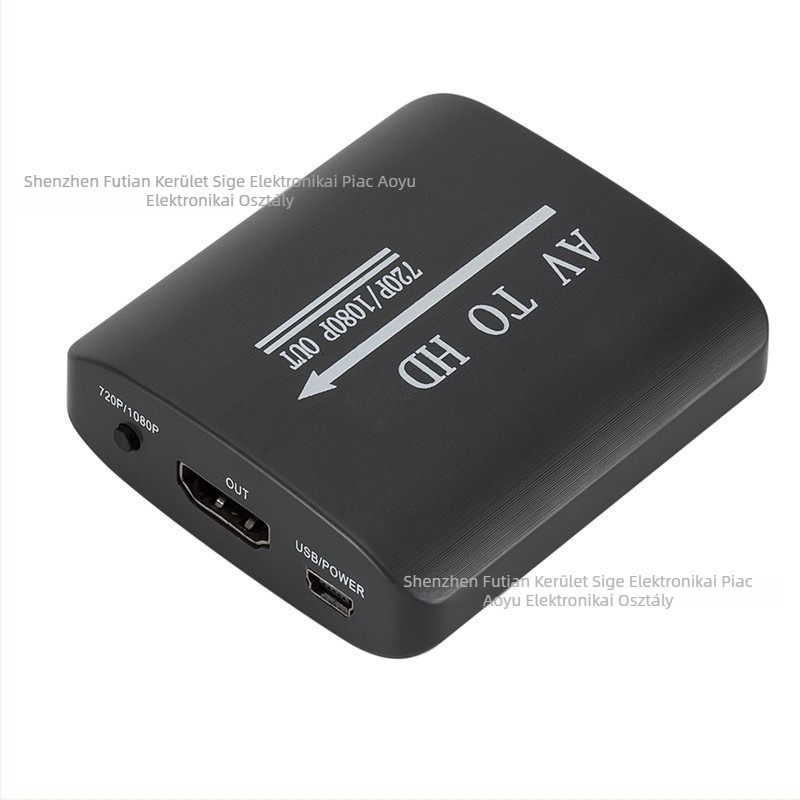 AV to HDMI átalakító, RCA bemenet, HDMI kimenet, 1080p videó