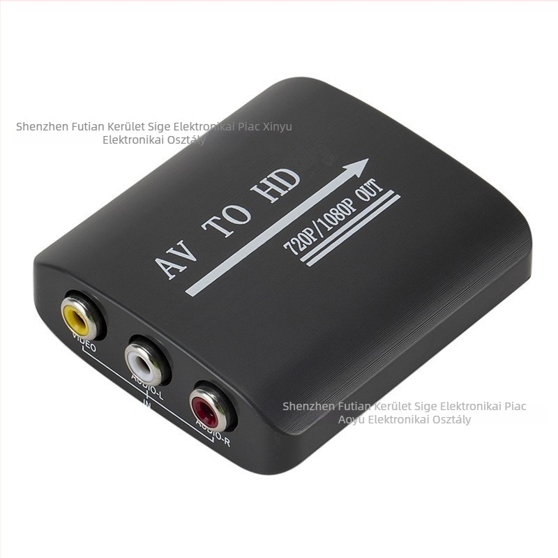 AV to HDMI átalakító, RCA bemenet, HDMI kimenet, 1080p videó