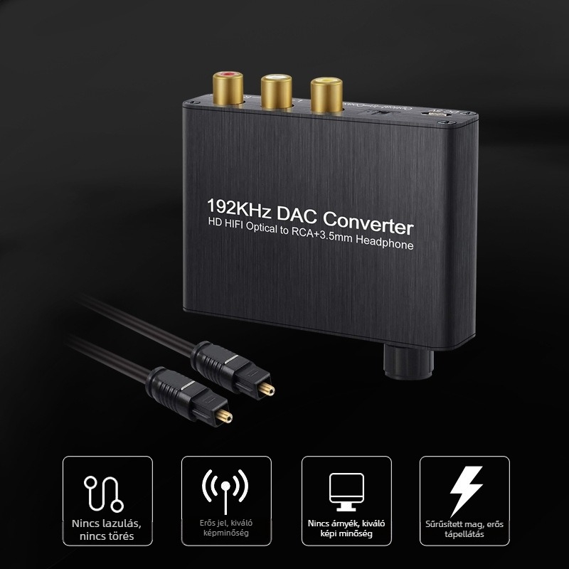 Digitális-analóg átalakító NYR-22, 192 kHz DAC hangerőszabályzóval és távoli ébresztéssel