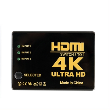 HDMI 3-in-1 kapcsoló, 4K x 2K felbontás, 3 bemenet 1 kimenet